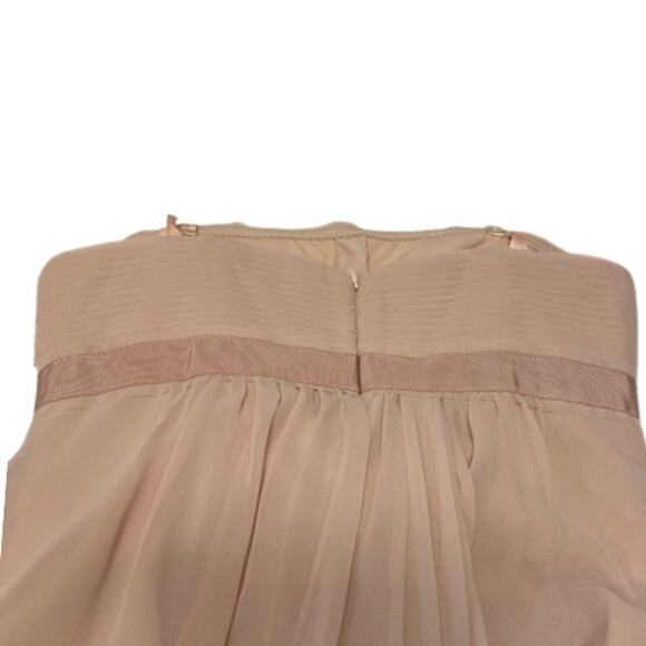 NWT BCBGMAXAZRIA Strapless Chiffon Formal Long Pink Dress | 2 - Picture 7 of 11